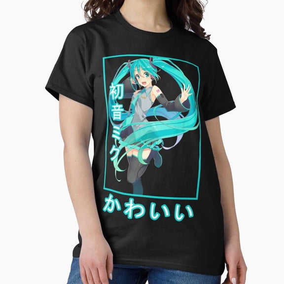 Hatsune Miku Classic Anime Manga Fan Gift Idea Top Unisex T-Shirt, up to Size 5XL