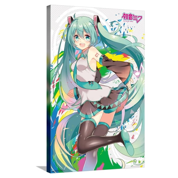 Hatsune Miku - Color Splash Canvas Wall Poster, 22.375" x 34"