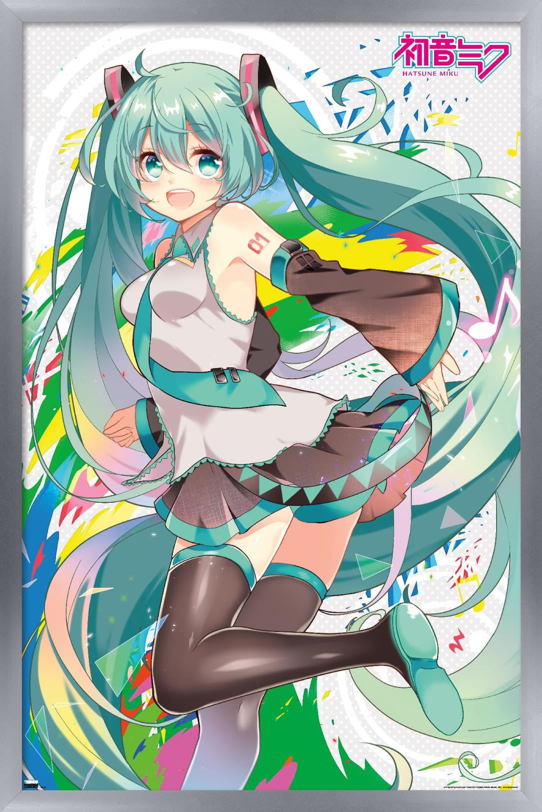 M☆Splash!! MIKU ピクチャーボード Hatsune Miku - Color Splash Wall Poster, 22.375