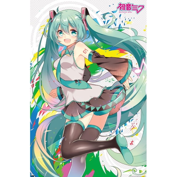 Hatsune Miku - Color Splash Wall Poster, 14.725" x 22.375"