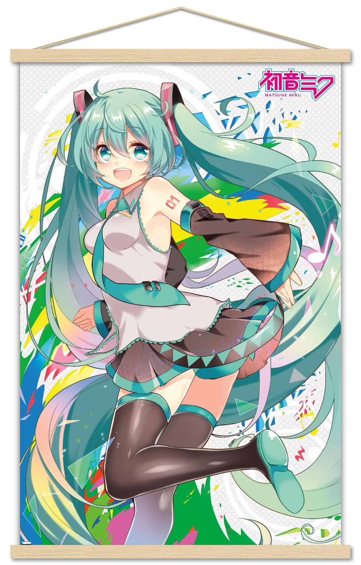 M☆Splash!! MIKU ピクチャーボード Hatsune Miku - Color Splash Wall Poster with Wooden Magnetic Frame