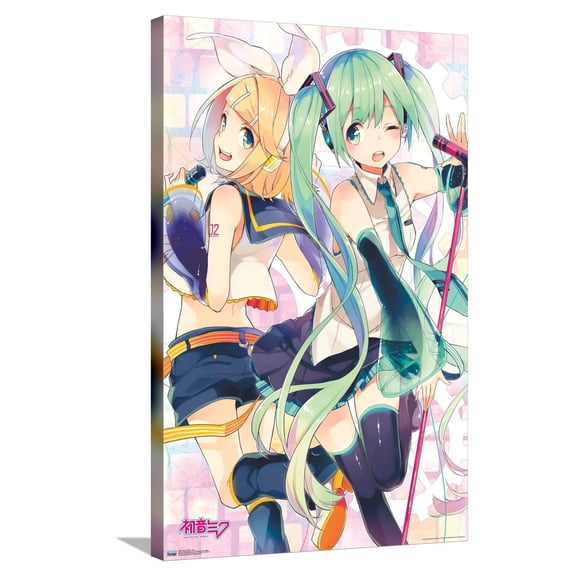 Hatsune Miku - Duo Canvas Wall Poster, 22.375" x 34"