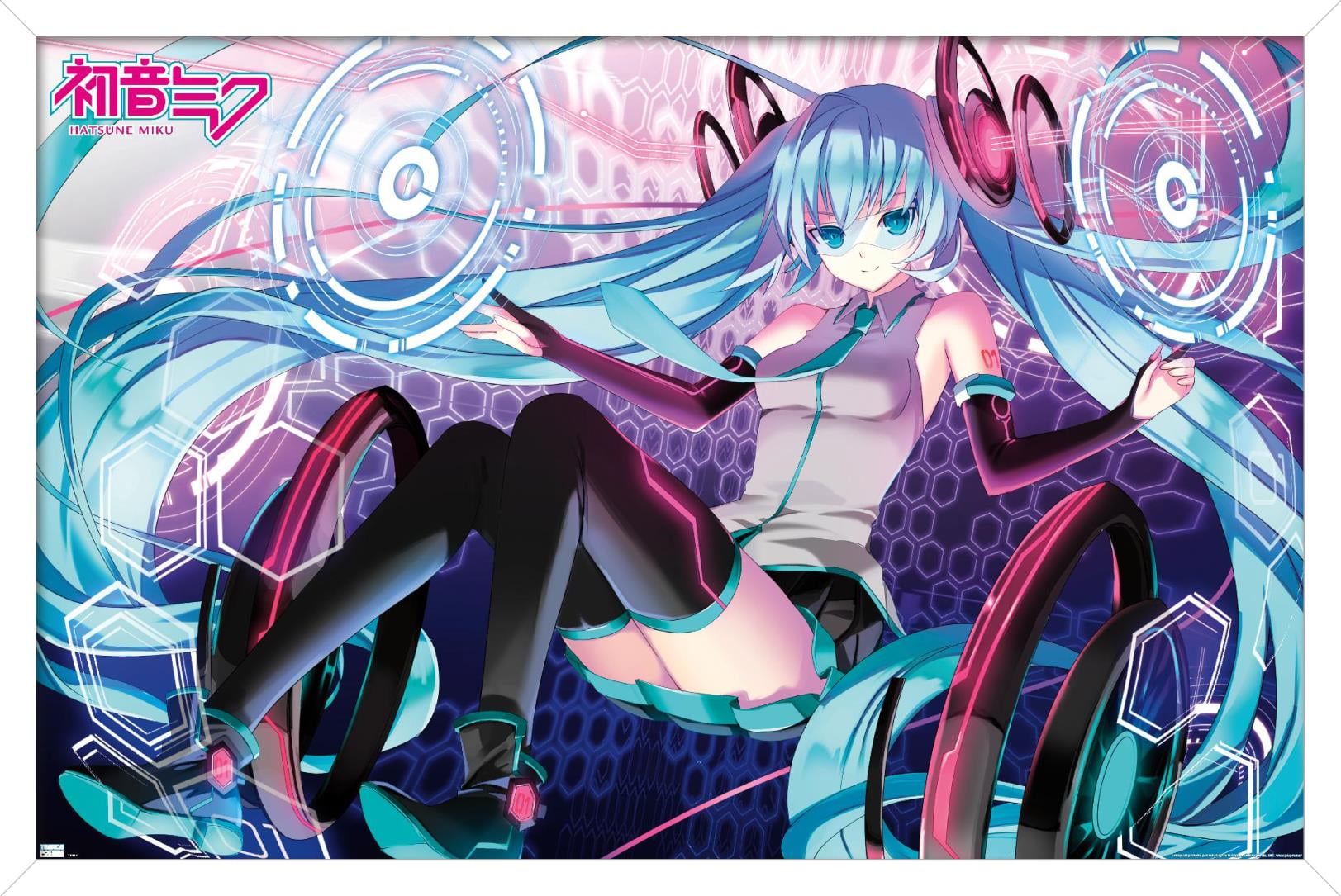 Hatsune Miku - Electronic Wall Poster, 22.375" x 34", Framed