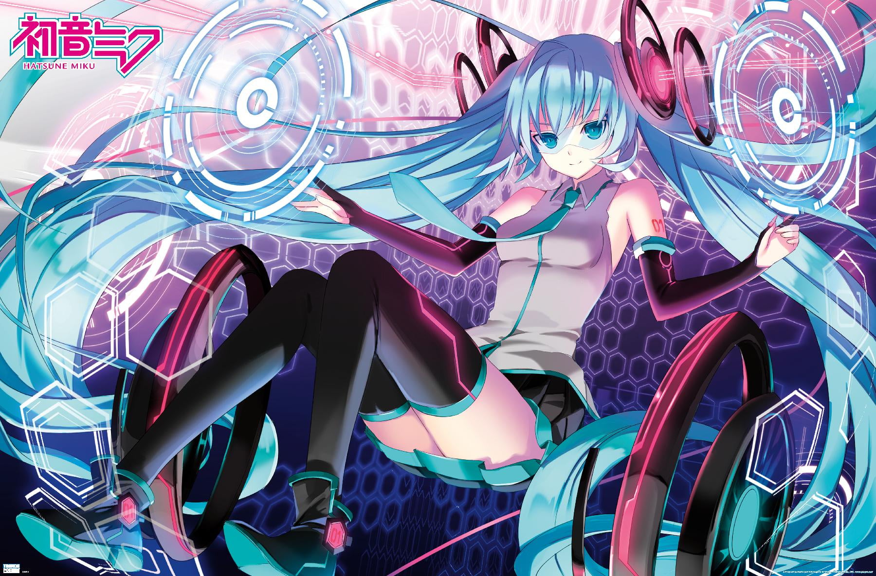 Hatsune Miku Vocaloid Anime Girls Fan Art Matte Finish Poster