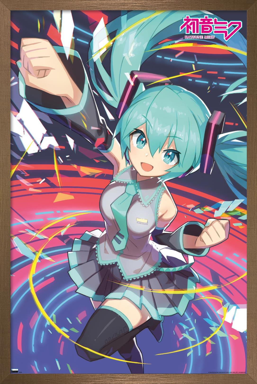 Hatsune Miku - Fist Wall Poster, 14.725" x 22.375", Framed