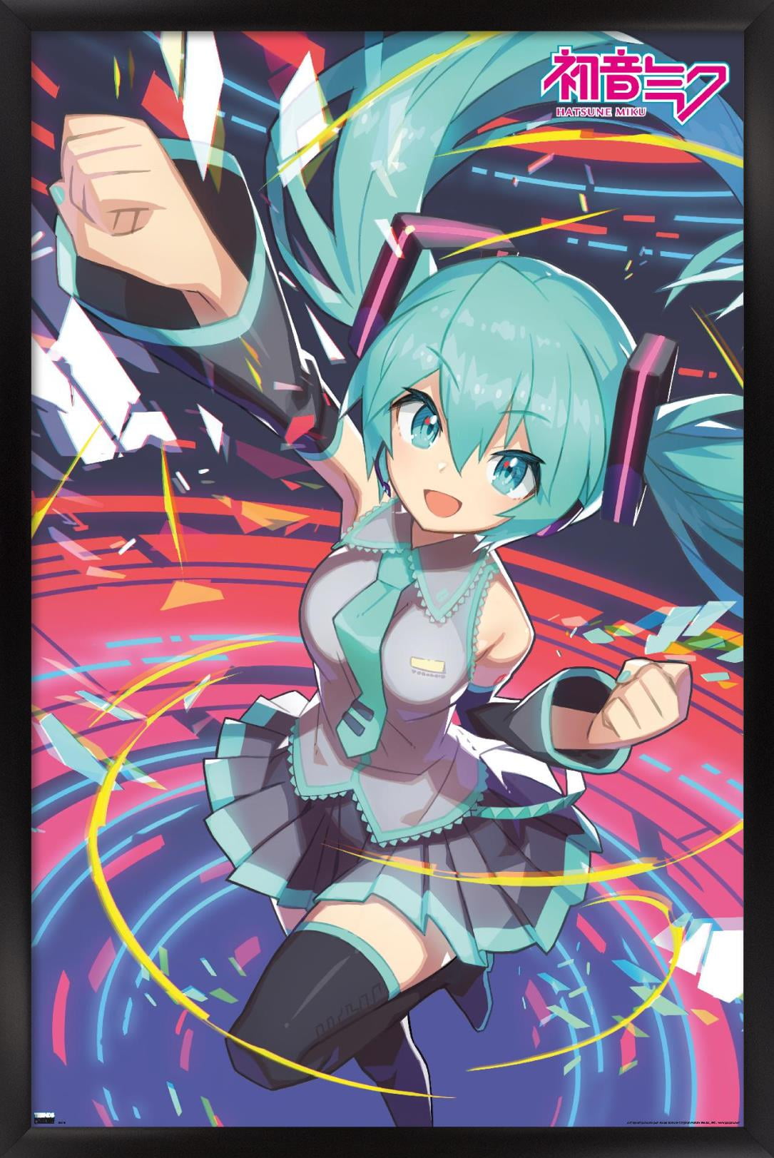 Hatsune Miku - Fist Wall Poster, 22.375" x 34", Framed