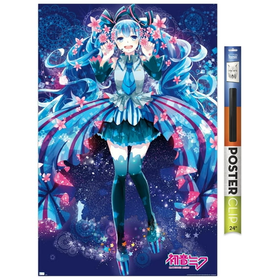 Hatsune Miku - Flowers Wall Poster, 22.375" x 34"
