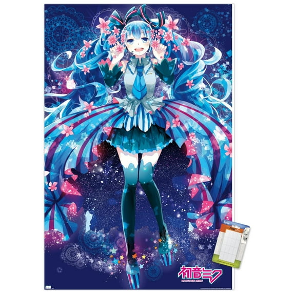 Hatsune Miku - Flowers Wall Poster, 22.375" x 34"
