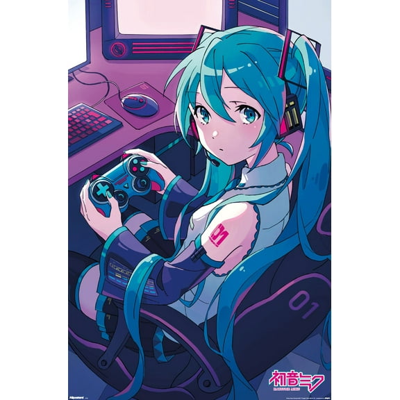 Hatsune Miku - Game Night Wall Poster, 22.375" x 34"