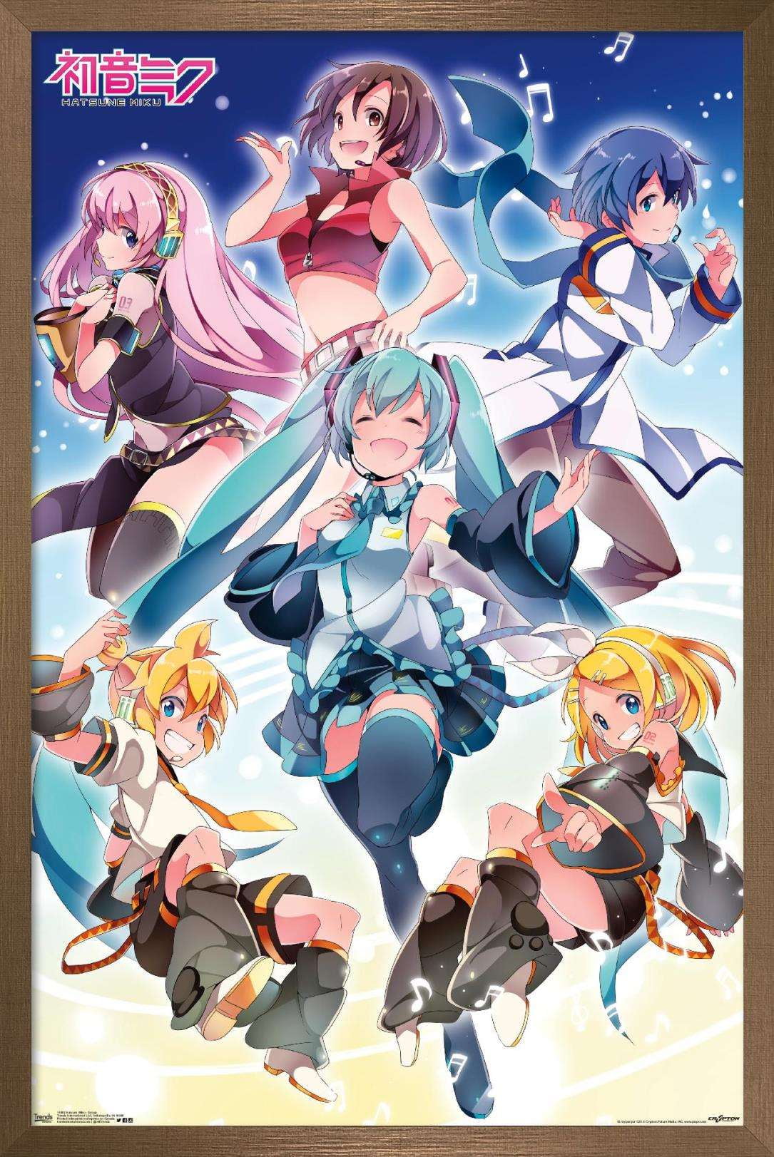 Hatsune Miku - Group Wall Poster, 14.725" x 22.375", Framed