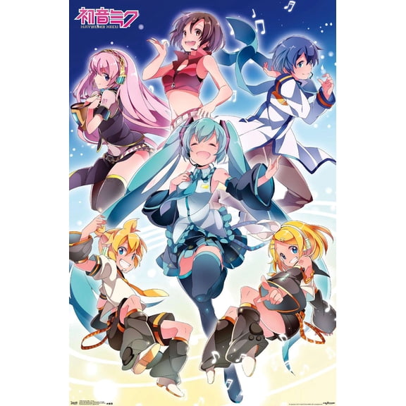 Hatsune Miku - Group Wall Poster, 14.725" x 22.375"