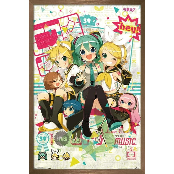 Hatsune Miku - Hey Wall Poster, 22.375" x 34", Framed