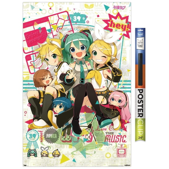 Hatsune Miku - Hey Wall Poster, 22.375" x 34"