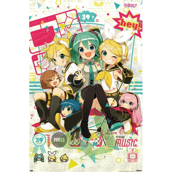 Hatsune Miku - Hey Wall Poster, 22.375" x 34"