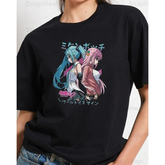 Hatsune Miku Hitori Gotou Bocchi The Rock Anime Cosplay Manga Music T-Shirt Unisex, up to 5XL