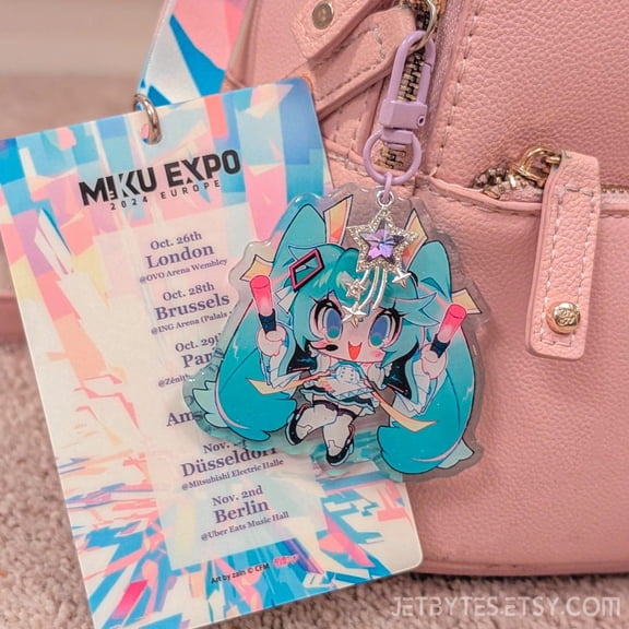 Hatsune Miku Intergalactic Bound Acrylic Keychain Charm, 10th Anniversary Miku Expo '24 (1 keychain)