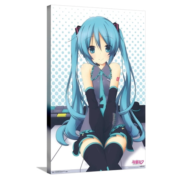 Hatsune Miku - Keys Canvas Wall Poster, 22.375" x 34"