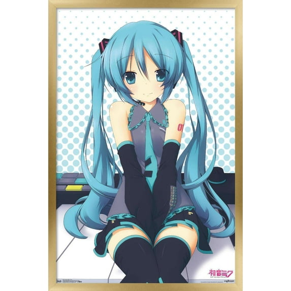 Hatsune Miku - Keys Wall Poster, 14.725" x 22.375", Framed