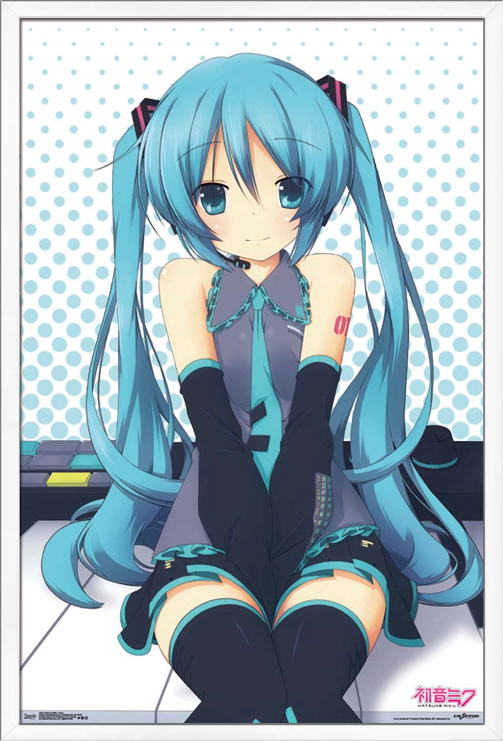 Hatsune Miku - Keys Wall Poster, 22.375" x 34", Framed