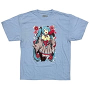 Hatsune Miku Mens T-Shirt Japanese Anime Graphic Short Sleeve Crewneck Tee Small, Blue 2