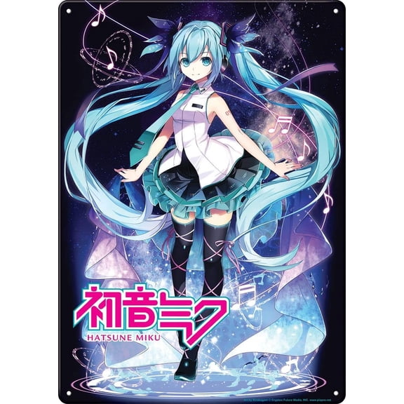 Hatsune Miku Metal Sign Size 11.5" x 8.25"