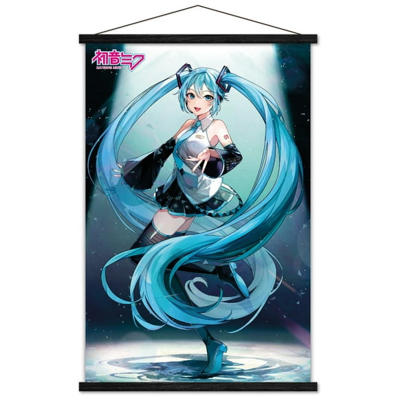 Hatsune Miku - Moonlight Elegance Wall Poster with Magnetic Frame, 22.375" x 34"