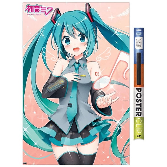 Hatsune Miku - Music Note Wall Poster, 22.375" x 34"
