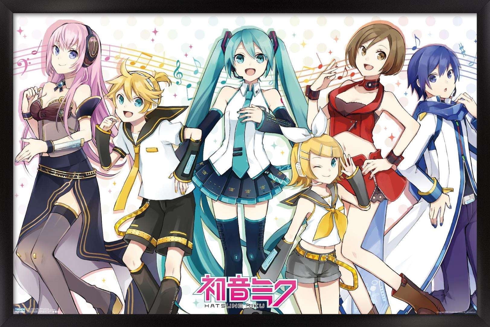 Hatsune Miku - Musical Group Wall Poster, 14.725" x 22.375", Framed
