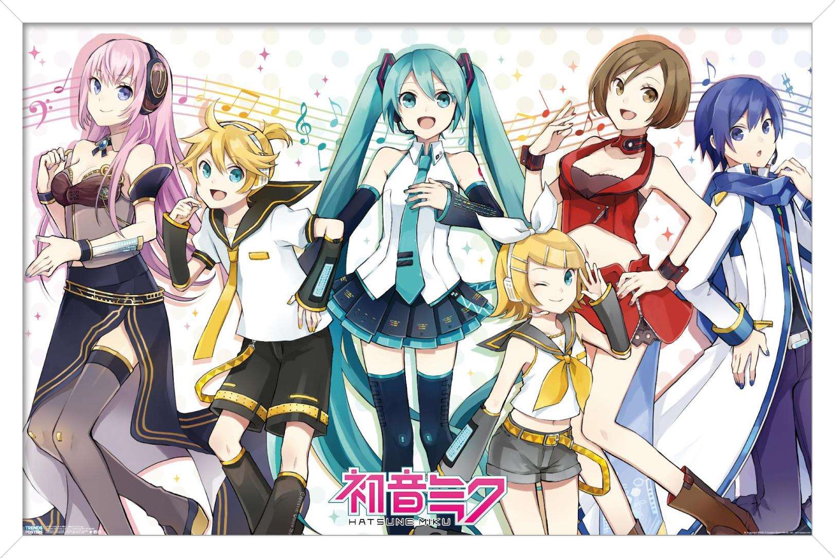 Hatsune Miku - Musical Group Wall Poster, 22.375" x 34", Framed