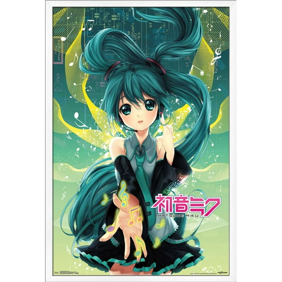 Hatsune Miku - Notes Wall Poster, 22.375" x 34", Framed
