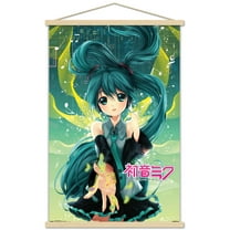 Hatsune Miku - Notes Wall Poster with Wooden Magnetic Frame, 22.375" x 34"