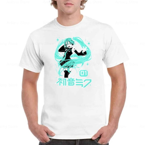 Hatsune Miku Project Diva Kawaii Anime Girl T-shirt up to size 5XL.