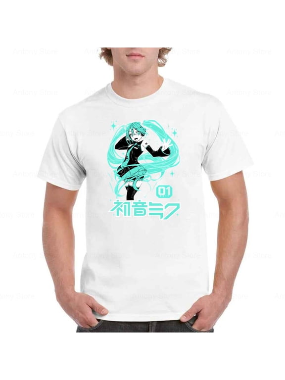 Hatsune Miku Project Diva Kawaii Anime Girl T-shirt up to size 5XL.