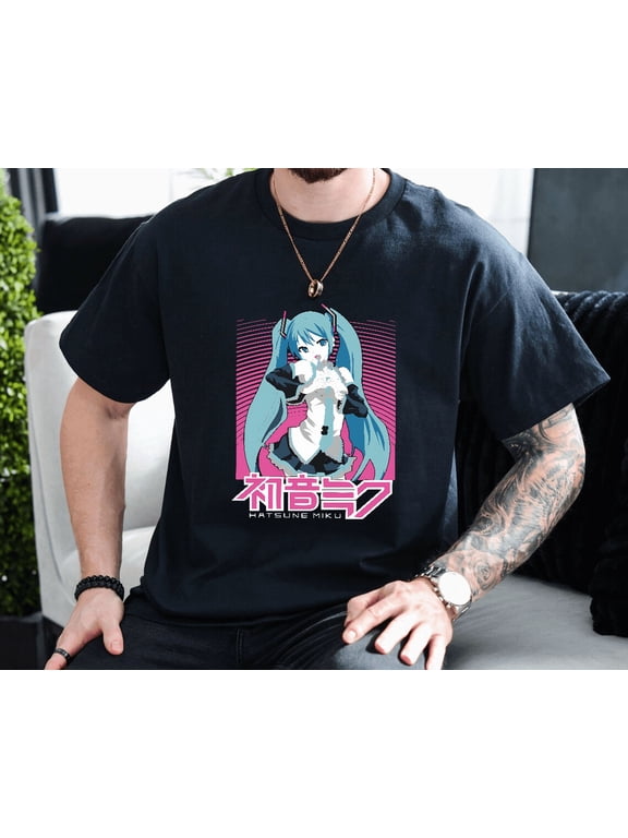 Hatsune Miku Project Diva Kawaii Vocaloid Anime Art Unisex T-Shirt, up to size 3XL.