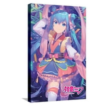 Hatsune Miku - Ribbons Canvas Wall Poster, 14.725" x 22.375"
