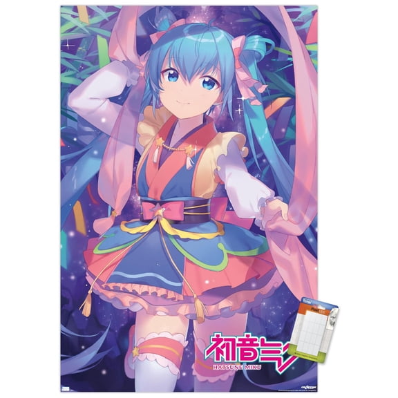Hatsune Miku - Ribbons Wall Poster, 14.725" x 22.375"