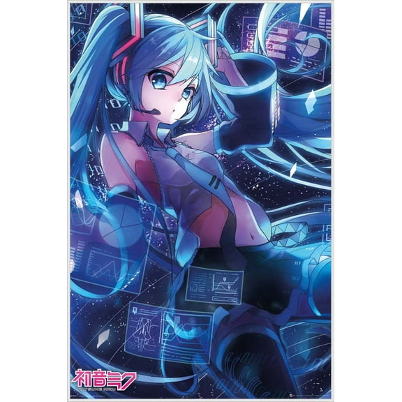 Hatsune Miku - Screen - Anime Poster - 24.5" x 36.5" Laminated