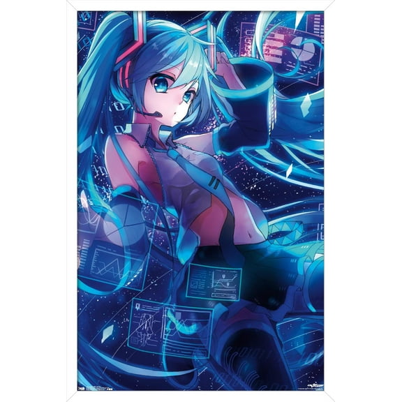 Hatsune Miku - Screens Wall Poster, 22.375" x 34" Framed