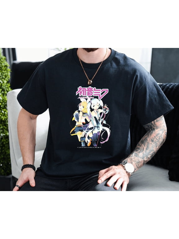 Hatsune Miku Singing Harmony Vocaloid Anime Graphic Unisex T-Shirt, up to size 3XL.