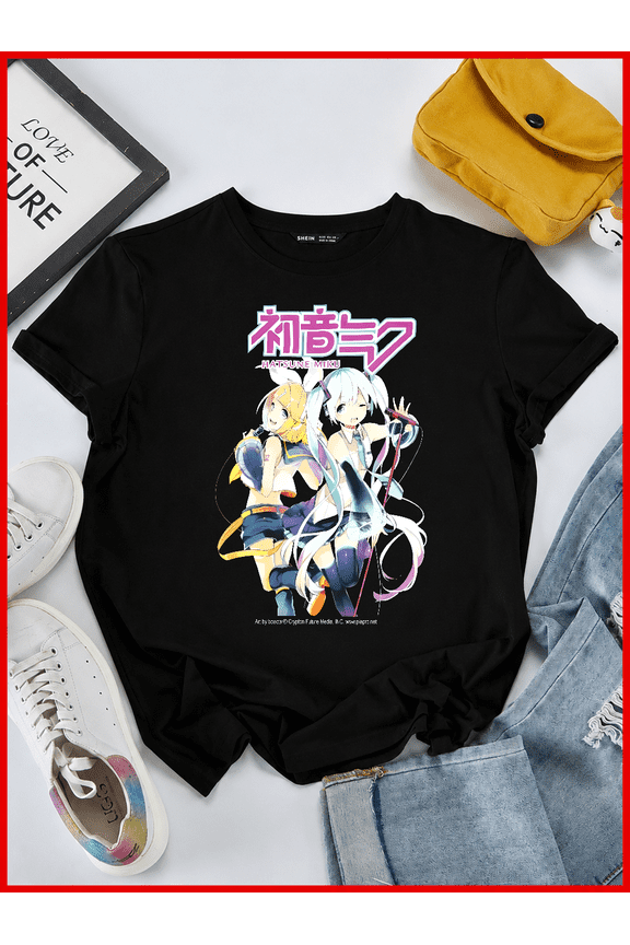 Hatsune Miku Singing Harmony Vocaloid Virtual J-Pop Unisex T-Shirt V60587, S-5XL