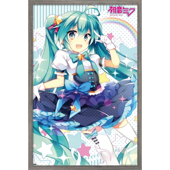 Hatsune Miku - Skirt Wall Poster, 14.725" x 22.375", Framed