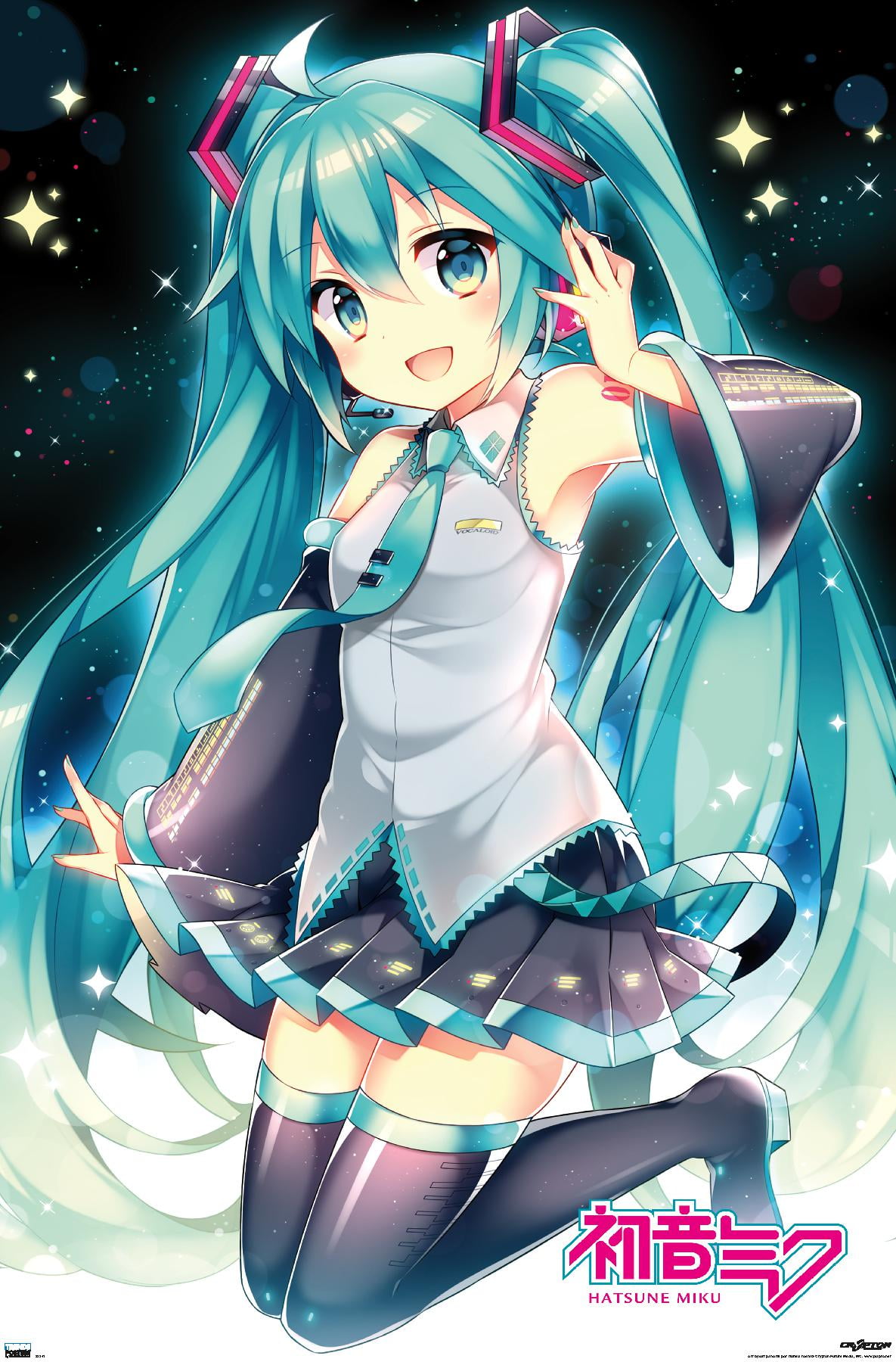 Hatsune Miku Vocaloid Anime Girls Fan Art Matte Finish Poster