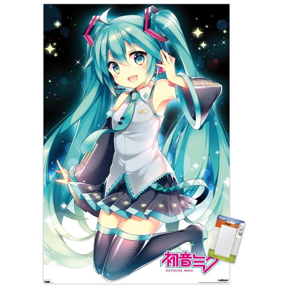 Hatsune Miku - Smile Wall Poster, 22.375" x 34"