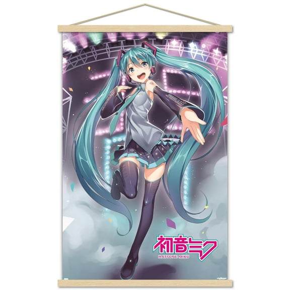 Hatsune Miku - Stage Lights Wall Poster with Magnetic Frame, 22.375" x 34"