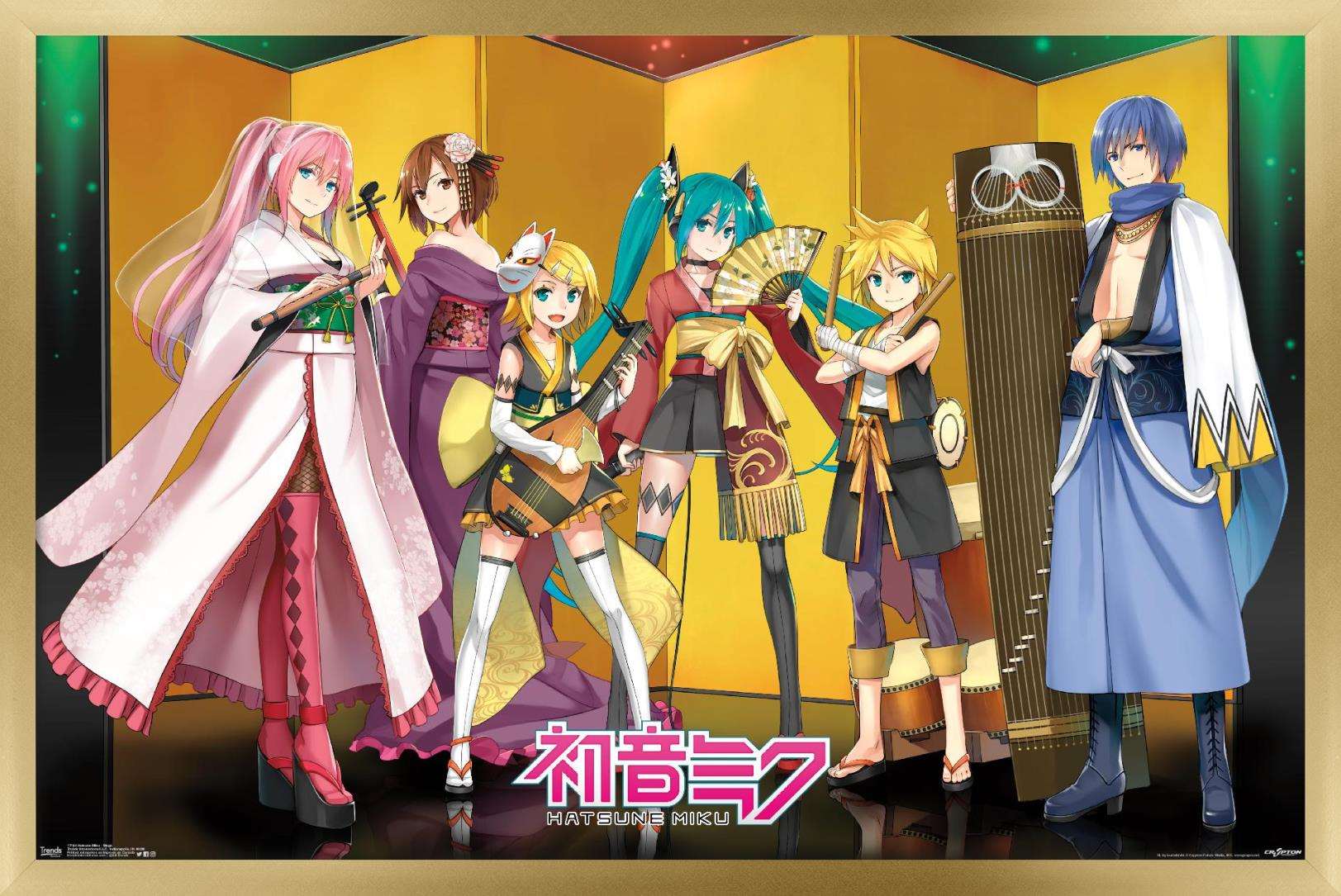 Hatsune Miku - Stage Wall Poster, 14.725" x 22.375", Framed