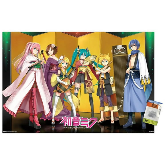 Hatsune Miku - Stage Wall Poster with Push Pins, 22.375" x 34"