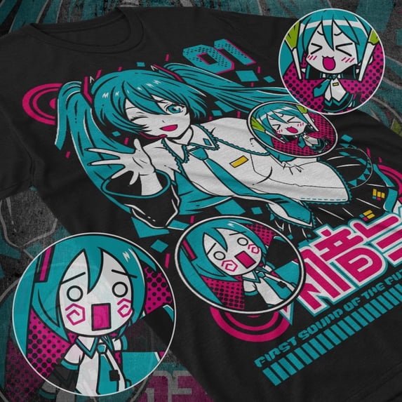 Hatsune Miku Street Style T-Shirt, First Sound Of The Future Tee Sizes S-5Xl GooGate