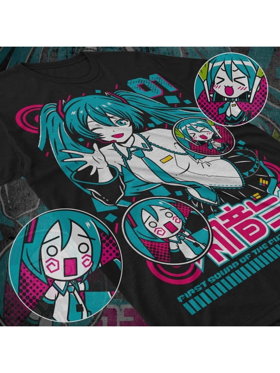 Hatsune Miku Street Style T-Shirt, First Sound Of The Future Tee Sizes S-5Xl GooGate