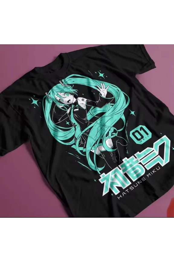 Hatsune Miku T-Shirt Anime Girl Kawaii Project Diva Vocaloid Shirt Anime Manga Shirt Anime