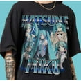 thumbnail image 1 of Hatsune Miku T-shirt, Vocaloid Anime Shirt,Dark Heather color,size L, 1 of 5